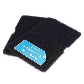 DL-pro 2 x foam filter suitable for Beko as 2964840100 2964840200 socket filter 240 x 155 mm on heat exchanger dryer.