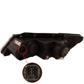 HEADLIGHTSDEPOT Headlight Compatible With Hyundai Sonata 2009-2011 Halogen Right Passenger Side Chrome Housing