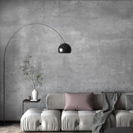 TOTIO Gray Concrete Wallpaper 16x354inch Matte Thick Textured Grey Cement Contact Paper Peel Stick Countertop Paper Removable Waterproof Adhesive Furniture Stickers Industrial Style Vinyl Wall Paper