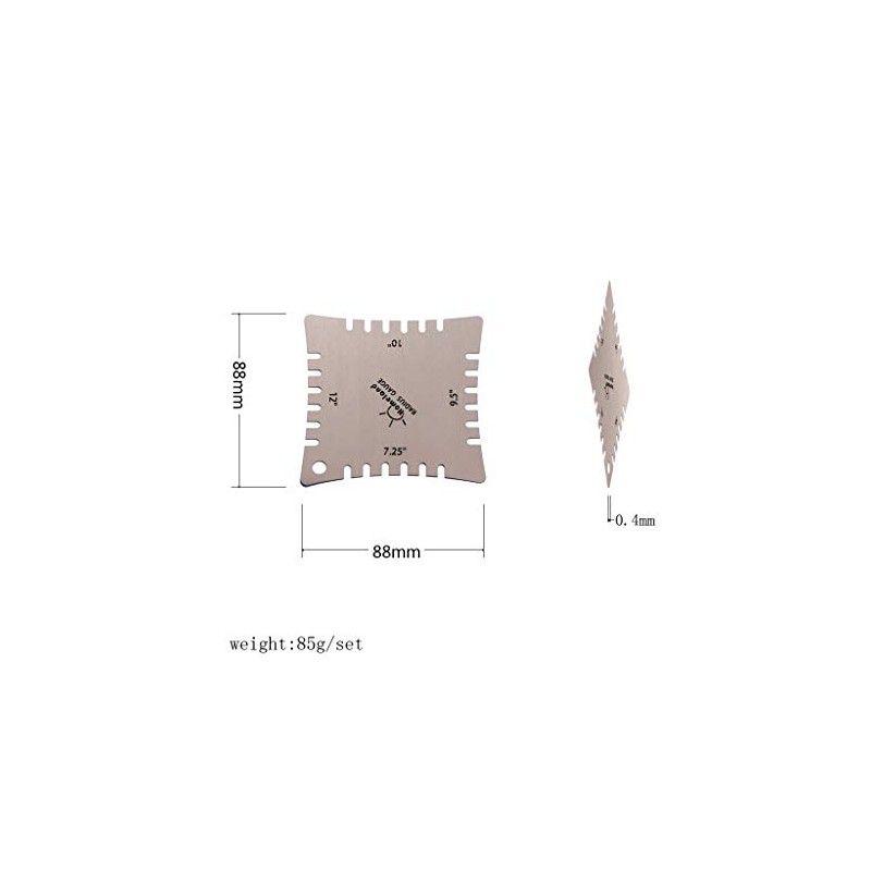 RuiJOTWAT 4pcs Notched Radius Gauges Guitar Notched Radius Gauges for