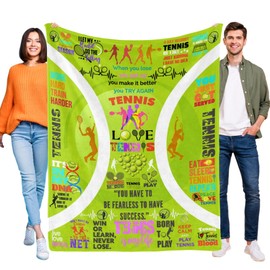 Xtmunole Tennis Blanket - Tennis Gifts,Tennis Gifts for Boys,Unique Tennis Gifts for Kids,Tennis Gifts for Men Women,Tennis Coach Gifts,Gifts for Tennis Players Blanket 60" X 50"