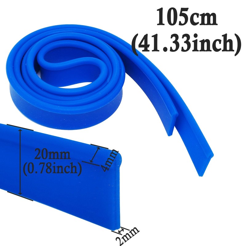 Squeegee Replacement Rubber Strip,Window Cleaning Squeegee Replacement Rubber,105cm/41inch,Blue,1 Pcs