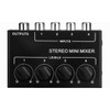 Tiardey 4 Channel Stereo Audio Mixer Support RCA Input and