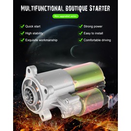 SCITOO Starter Motor SFD0024 6646 for FORD Excursion 2000-2005 5.4L 6.8L F-Series Pickups 1999-2010 4.6L for Mustang 2005-2010 4.6L F-450/F-550 6.8L 1.4kW/12 Volt CW 12-Tooth Pinion