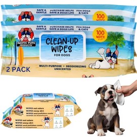 Dog Wrinkle Wipes English Bulldog - 200 count - Gentle, Plant Based, Unscented Bulldog Face Wipes - Frenchie Wrinkle Wipes - Dog Wipes for Paws and Butt, Dog Wipes Cleaning Deodorizing