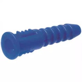 Everbilt 75PK Everbil #10-12 x 1-1/4 in Bluet Drywall Plaster Plastic Ribbed Screw Anchor