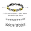 12PCS Girl Choker Necklace Bundle - Henna Tattoo Stretch Elastic