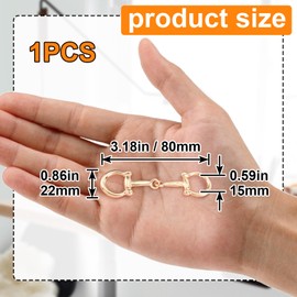 Joez Wonderful Horsebit Silk Scarf Buckle, Metal Horsebit Clasp, Simple Scarf Ring for Women (Gold)