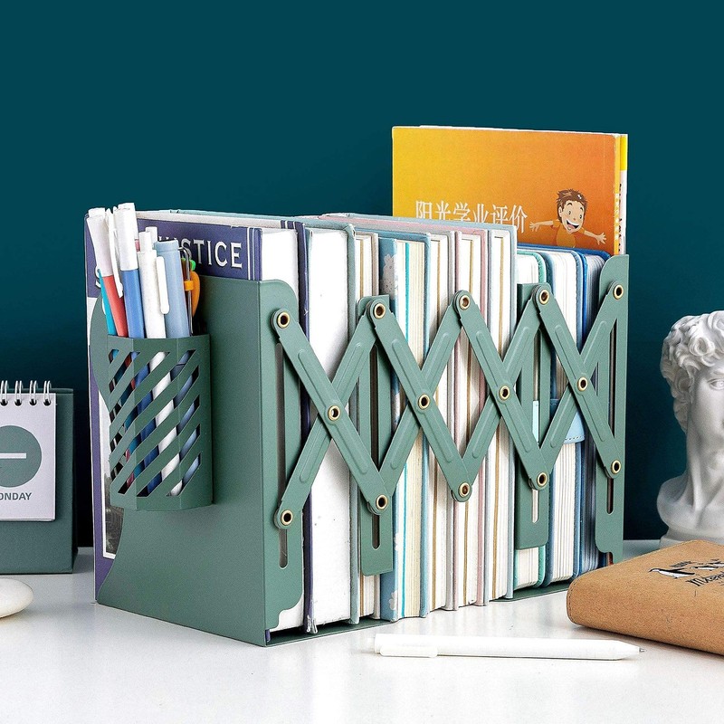 Metal Iron Book Ends Adjustable Bookends for Heavy Book Holder