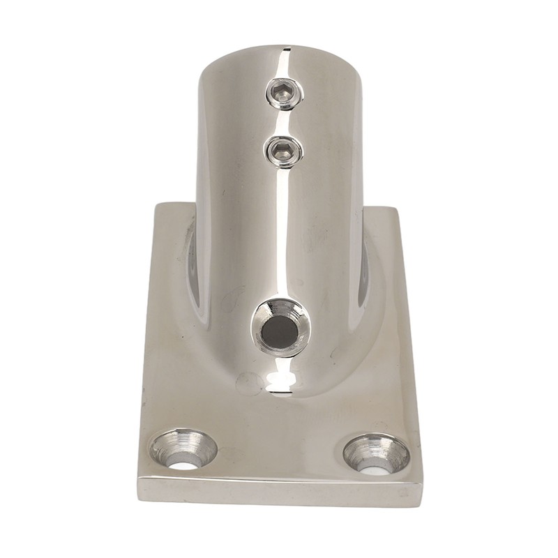 Boat Tube Base Rectangular 316 Stainless Steel Handrail Tube Base