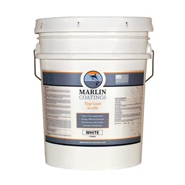 RV Roof Coating - Premium Acrylic Elastomeric Waterproof Sealant - Designed for Your RV, Camper, Trailer, Commercial Building…(White, 5 Gallon)