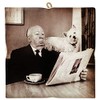 KUSTOM ART Vintage Style Actor and Coffee Alfred Hitchcock Print