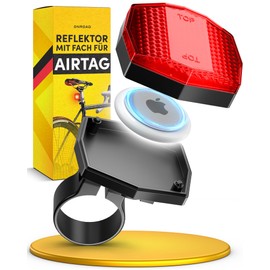 ONROAD Ontrack Reflector Bicycle - Airtag Bicycle Hideaway, Theft-Proof & Screwed - Bicycle Reflectors Rear, StVZO Compliant - Rear Reflector Bicycle with GPS Tracker Bicycle Compartment, Pack of 1