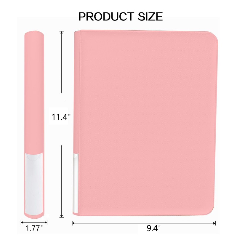 Toploader Binder, 4-Pocket Top Loaders Binder Album Holds 128 Top