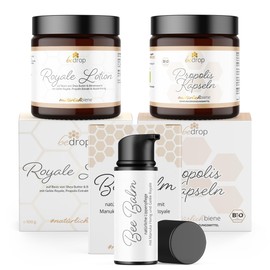bedrop Winter Care Set (Small) Bee Balm, Royal Jelly Capsules and Royale Lotion Body Lotion for Winter Care