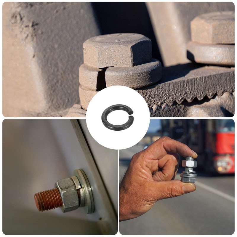 sourcing map Split Lock Washer, M3 304 Stainless Steel Spring