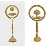 Satvik 2 Pc Set of Brass 12 Inch Peacock Diya