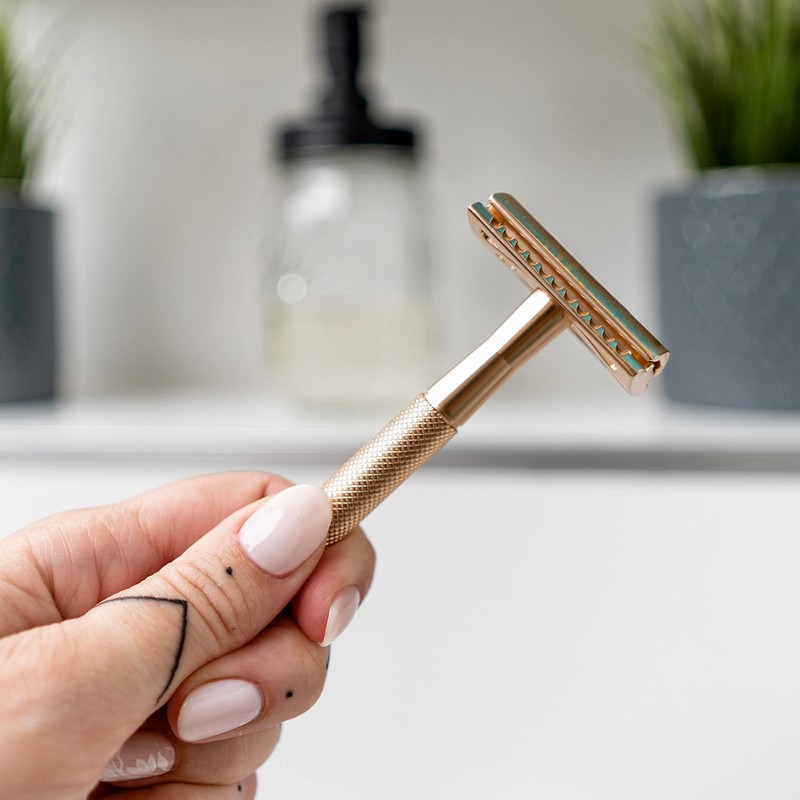 ANYMALE® Safety Razor Gold Edition - Includes 5 Astra Blades