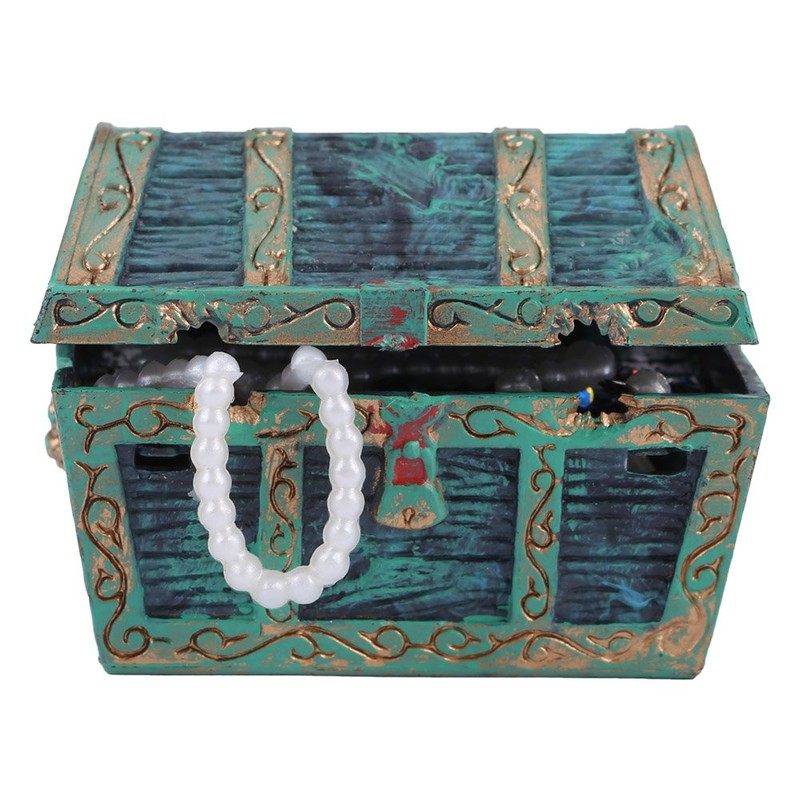 Aquarium Treasure Box Decorative Underwater Jewelry Box Ornament Fish Tank