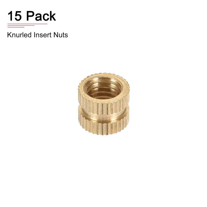 DTGN M8x8x10mm (ID x L x OD) Knurled Insert Nuts