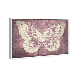 The Oliver Gal Artist Co. Animals Wall Art Canvas Prints Insects Fly Away with Me Home Décor, 45x30, White Frame