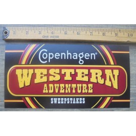 COPENHAGEN WESTERN ADVENTURE SWEEPSTAKES CARDBOARD STOCK SIGN