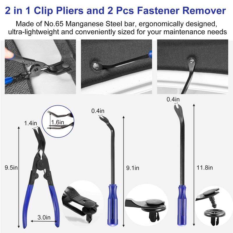 Trim Removal Tool Kit 250Pcs Car Removal Tool Kit Pry