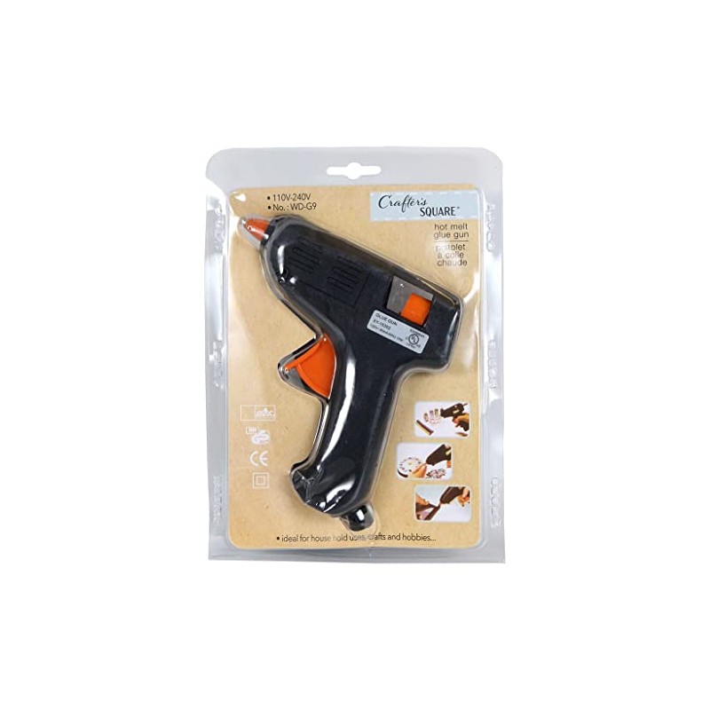Crafter's Square Hot Glue Gun, 10W, Trigger, Black