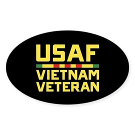 CafePress USAF Vietnam Veteran Oval Car Bumper Sticker