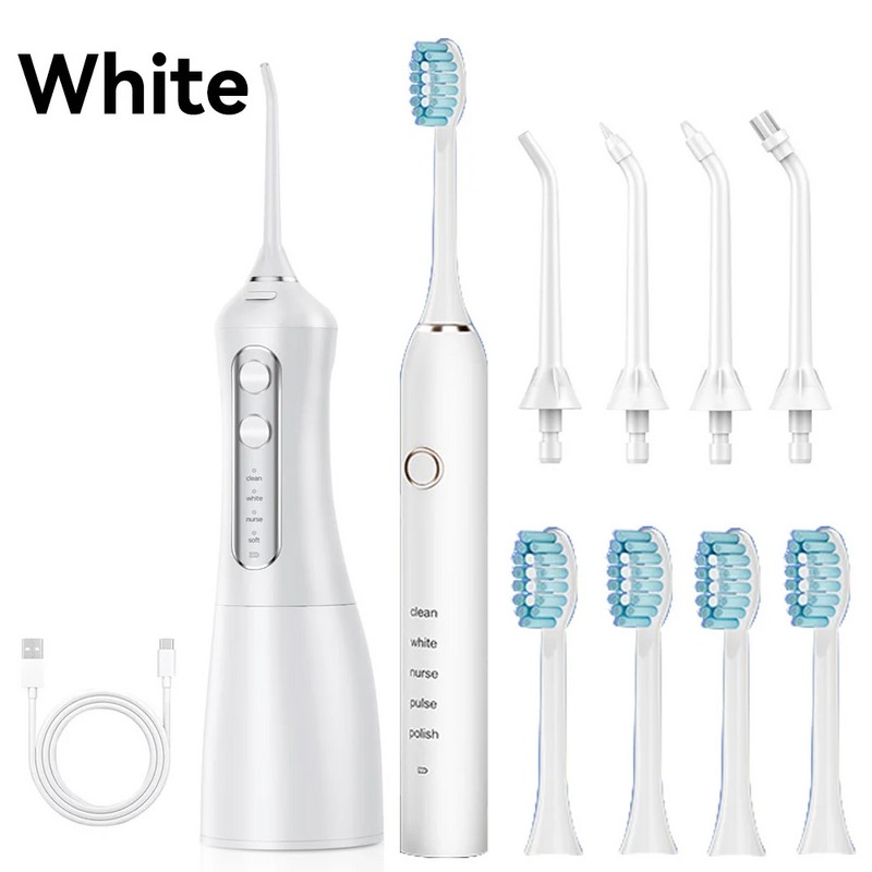 Oral Irrigator & Sonic Toothbrush Set for Daily Care –