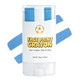 Face Body Paint Stick Blue White Blue,Argentina Soccer Fan Face Paint Crayon for World Cup 2026,One Swipe Game Day Face Makeup,Washable Flag Face Paint,Non-Toxic,for Softball,Football,Baseball