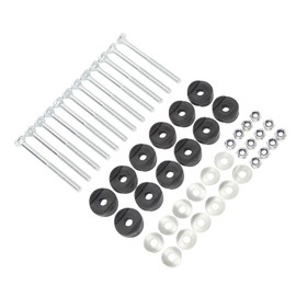 AUNMAS Juego de Tornillos y Tuercas para Trampolín de Acero Galvanizado, 12 Uds., Accesorio de Estabilidad Mejorada para Reemplazo o Nueva Instalación