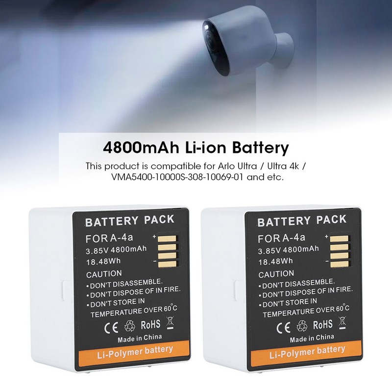 (4800mAh) A‑4a Battery Pack for Arlo Ultra/ Ultra 4k/ VMA5400‑10000S‑308‑10069‑01