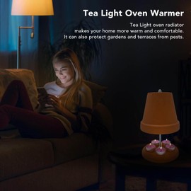 Tea Light Oven Double Walled for Heating, Tea Light Stove Candle Table Heater or Up to 4-6, Table Fireplace Ceramic Radiator, Multi Functional DIY Tea Light Ceramic Radiator for Winter