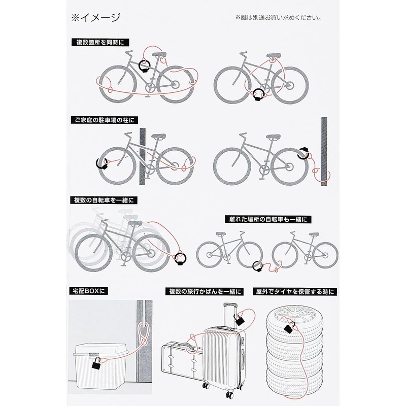 Ailenlan Anti-theft Wire, Fall Prevention Wire, Wire Lock, Vinyl Coated,