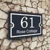 Badgemaster Modern Anthracite Grey House Number Sign Plaque Stainless Steel