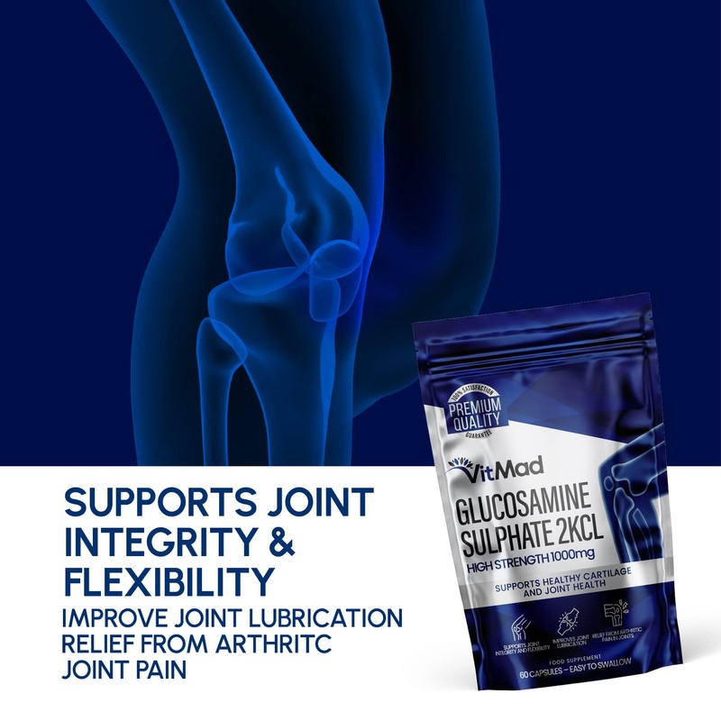 Glucosamine Sulphate 2KCl 1000mg 60 Capsules Joint Health Support