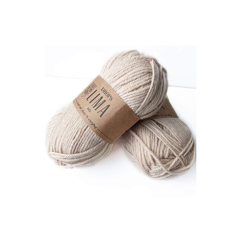 65% Wool and 35% Alpaca Yarn for Knitting and Crocheting,