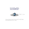 Silvershake Genuine London Blue Topaz White Gold Plated 925 Sterling