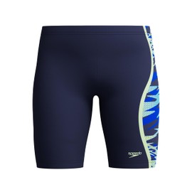 Speedo Hyperboom Splice Jammer da Nuoto per Bambino, Blu Navy, 10 Anni