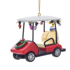 Kurt S. Adler Golf Cart with Wreath Ornament D3444 New