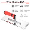 4 PcsTile Tools Stainless Steel Square Notched Trowel Set (Notch