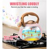 Foedo 3.2Qt Stainless Steel Whistling Tea Kettle Stovetop, Pink