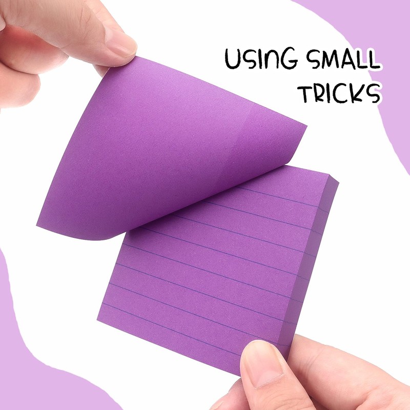 Lined Sticky Notes 3x3 Sticky Notes with Lines Self-Stick Notes