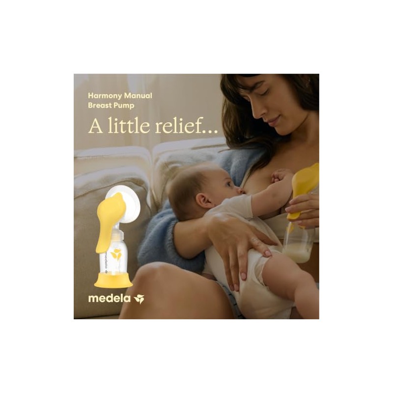 Medela Harmony Manual Breast Pump, On-the-Go, More Milk Output