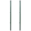 vidaXL Iron Fence Posts - Durable 45.3" Dark Green Posts