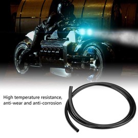 Oil Tube Pipe Black 8mm Fuel Pipe, 1m Long Black Motorcycle Universal Non Braided Rubber Fuel Line Hose Petrol Oil Pipe