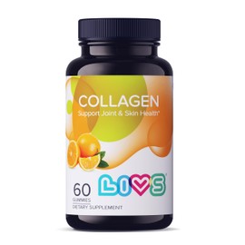 LIVS Collagen Gummies for Women & Men | Multi Collagen Peptides - Hydrolyzed Collagen Peptides | Collagen Powder Alternative for Skin, Hair, Nails & Joints | Gluten Free 100mg Marine Collagen/Dose