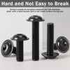 QANCEN 10 Pcs Flanged Button Head Socket Cap Screws M6x40mm,