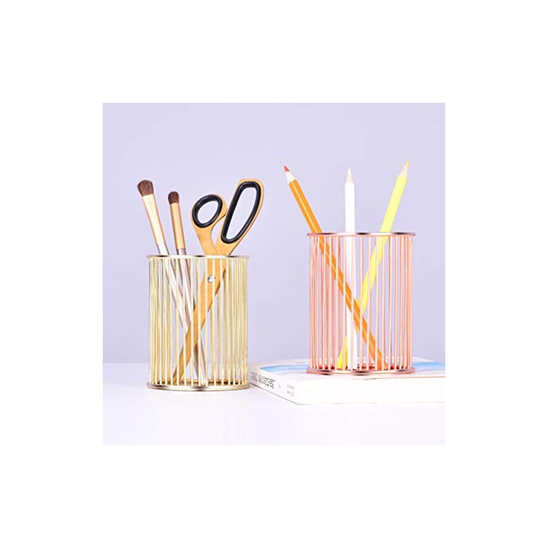 Pen Holder, Tubular Shape Makeup Brush Stand, Metal, Pen Stand,